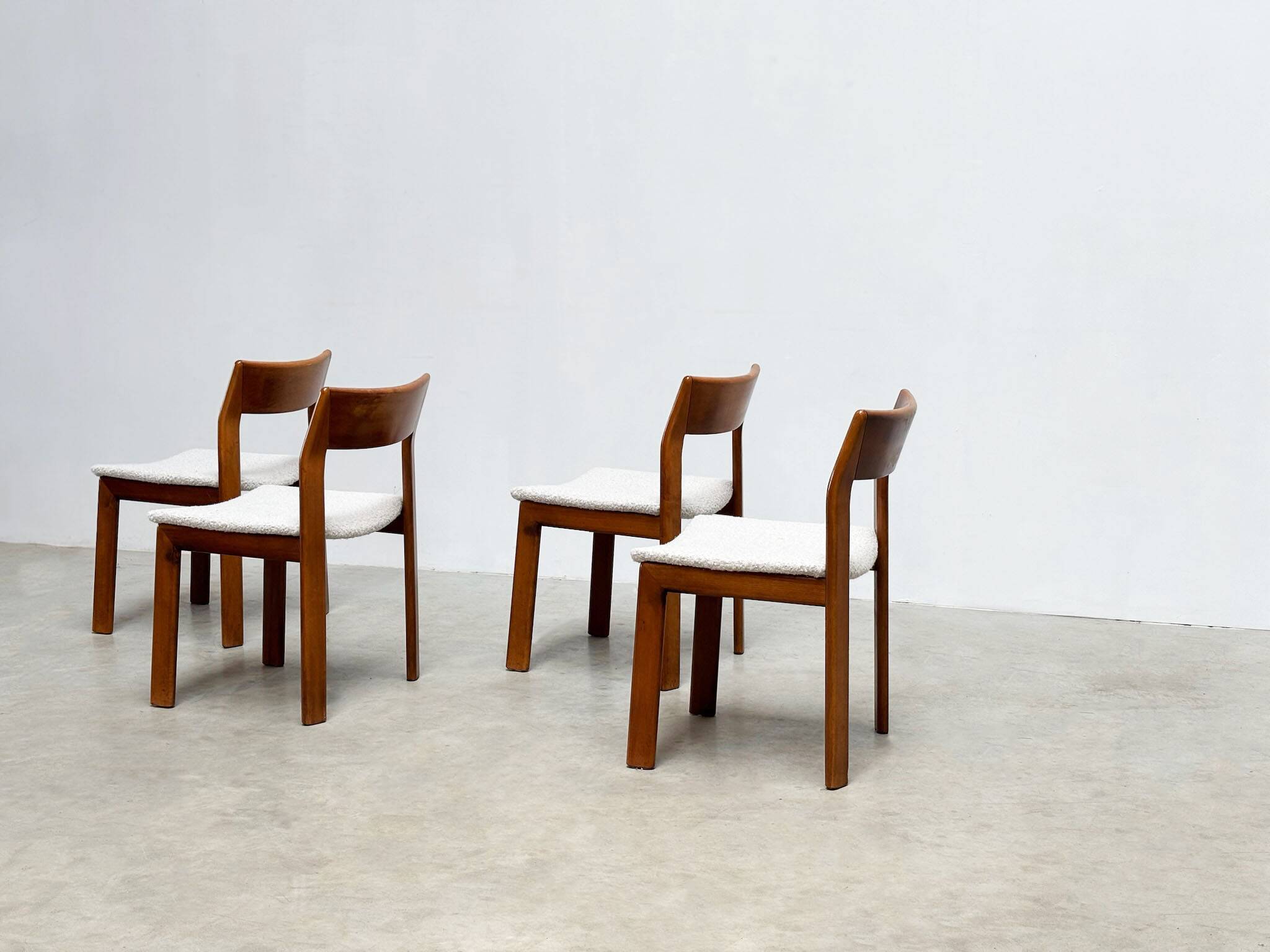1970's sculptural Italian dining chairs