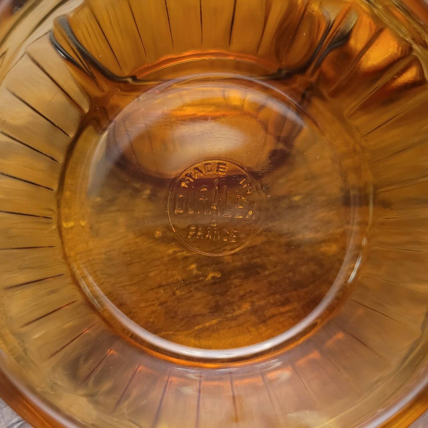 Set of 5 amber Duralex ramekins – France, 1970s