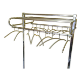 Vintage Dutch Industrial Chrome Coat Rack by Oostwoud