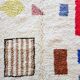 Off-white Moroccan rug with geometric patterns, 250cm x 150cm