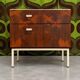 Small vintage rosewood piece of furniture – 60s/70s – metal base.