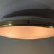 Large vintage ceiling light in opaline glass and brass – Arne Jacobsen style