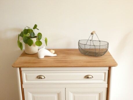 Buffet blanc et bois