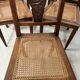Set of six Art Deco chairs in solid walnut, 20th century.