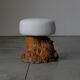 Mushroom shaped stools from burlwood - France 1950s