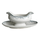 Antique porcelain sauceboat with tray