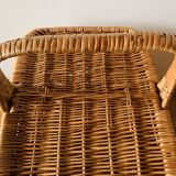 Vintage wicker picnic basket