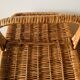 Vintage wicker picnic basket