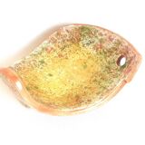 Empty ceramic pocket signed LB for Bernard Lecuyer fish shape 1960s