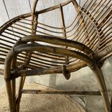Fauteuil rotin vintage