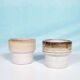 Bohemian ensemble Zaalberg of flower pots, ceramic planter from the 1960s.