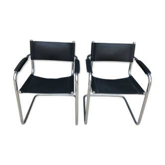 Pair of leather chairs