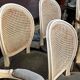 Set of four Louis XVI style chairs and two armchairs.