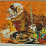 Einar persson (1918-2006), swedish abstract still life, oil on canvas, 1960s