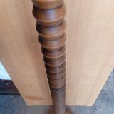 Lampadaire bois brutaliste vintage 1970