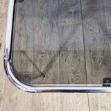 Mid-Century Modern Coffee Table – Chrome and Smoked Glass, Italy, 1970s.