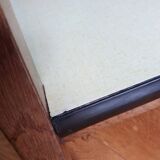 Formica and wood dessert table on wheels