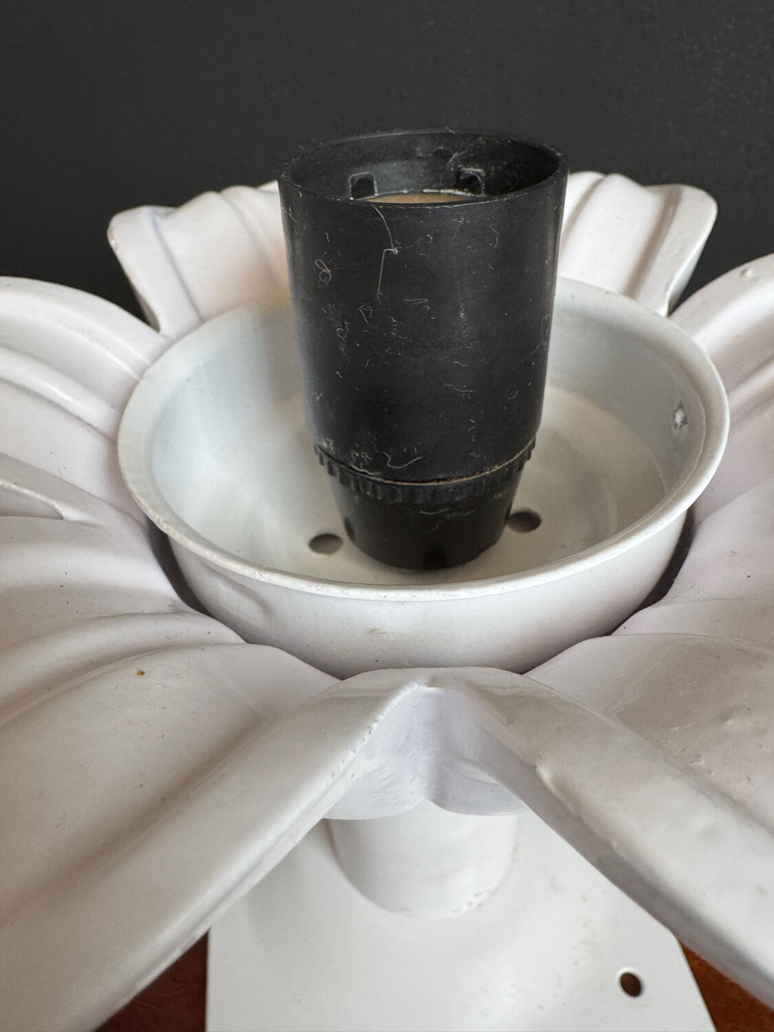 Opaline palm tree ceiling light from the 1980s.