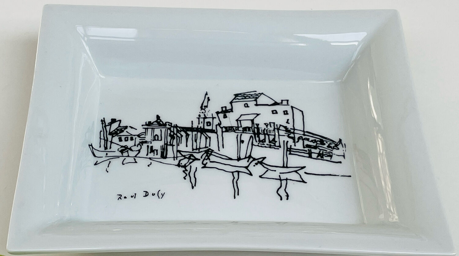Limoges porcelain catchall - Raoul Dufy design - 1968 edition