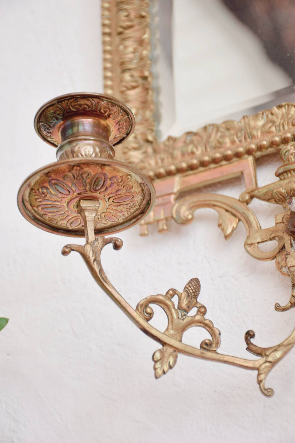 19th century bronze wall mirror