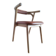 Fauteuil de table fermyo ampm chêne et cuir, siège design
