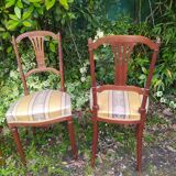 4 chaises anciennes début XXème en acajou