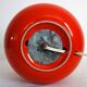 Vintage red ceramic diabolo lamp