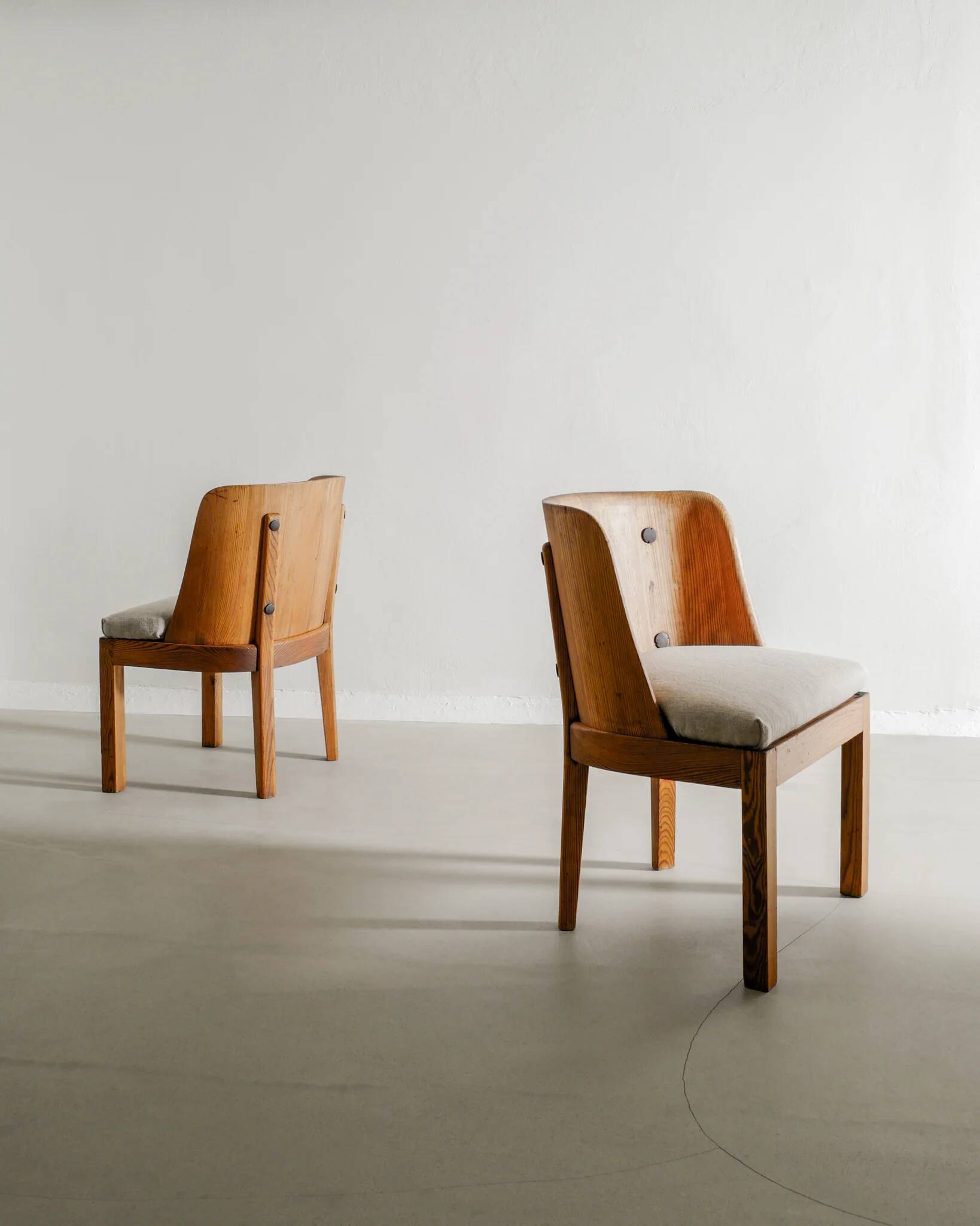 Vintage Swedish Modern Wooden "Lovö" Armchairs by Axel Einar Hjorth, 1930s