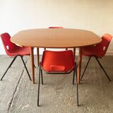 1960s Mid-Century modern dining set by Schreiber Furniture and AB tubular Products