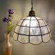 Vintage lampshade in mother-of-pearl and brass