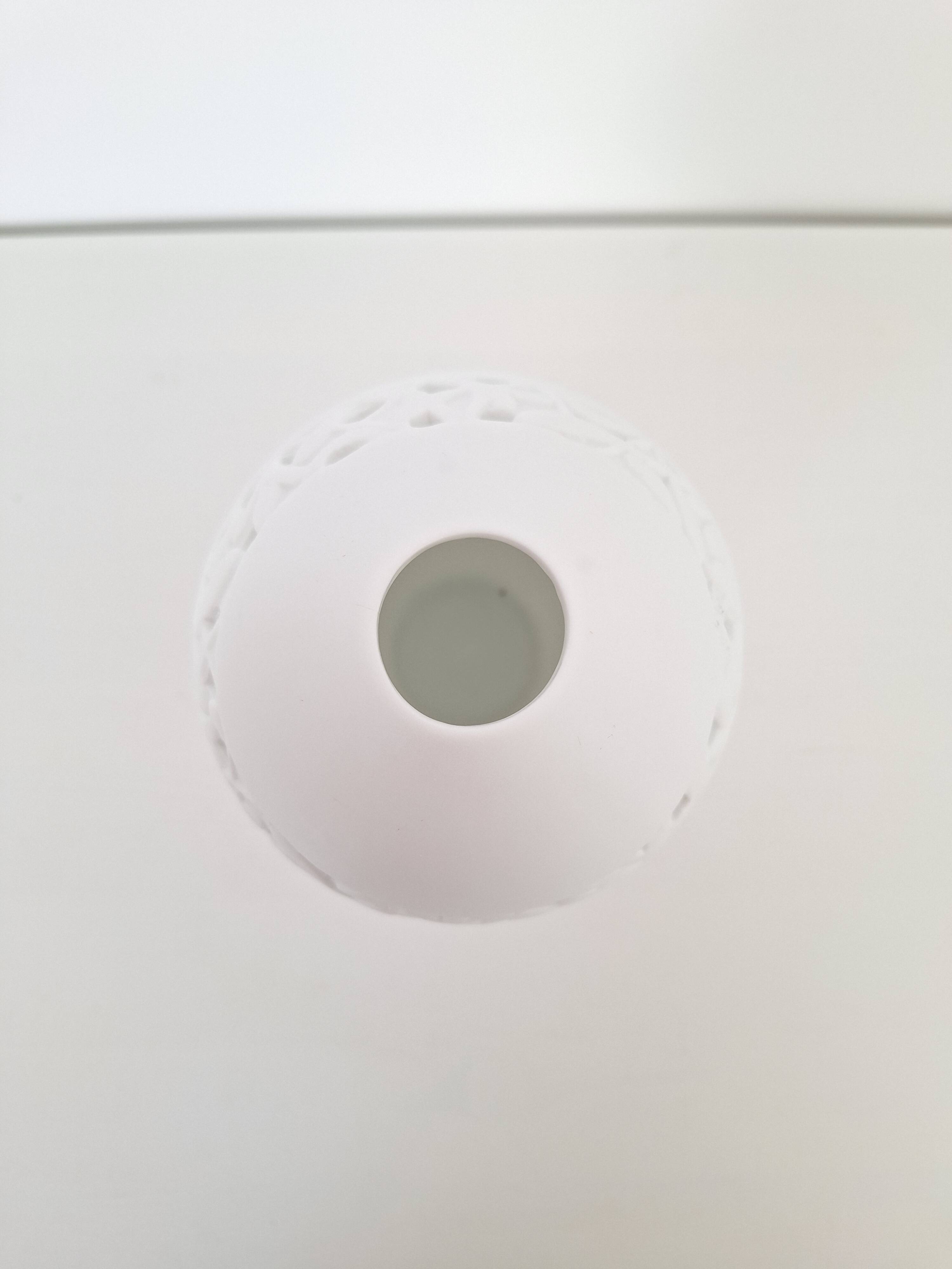 White porcelain egg vase