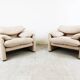 Paire de fauteuils Maralunga par Vico Magistretti pour Cassina, 1973