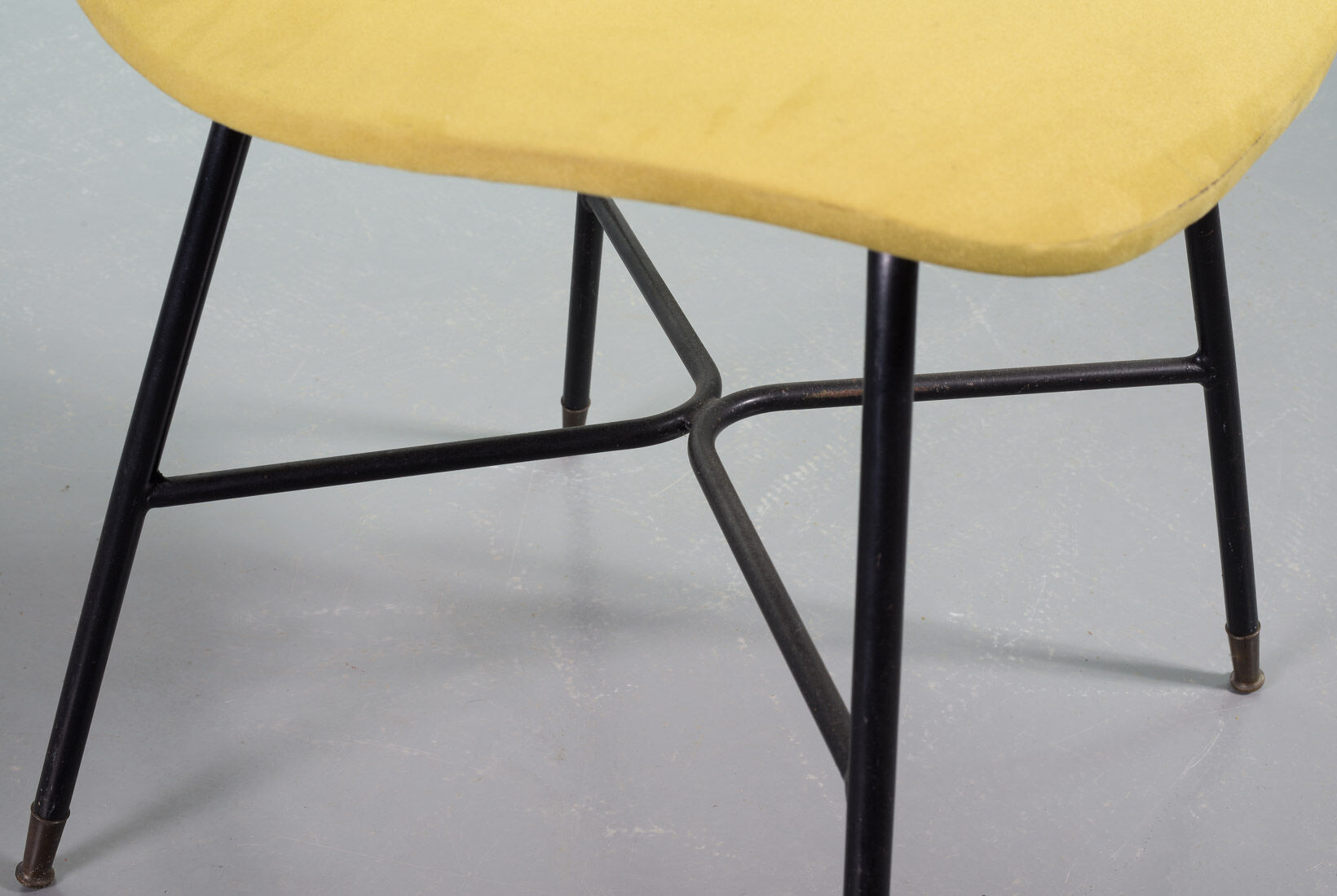 Elegant Italian Midcentury Yellow Side Chair