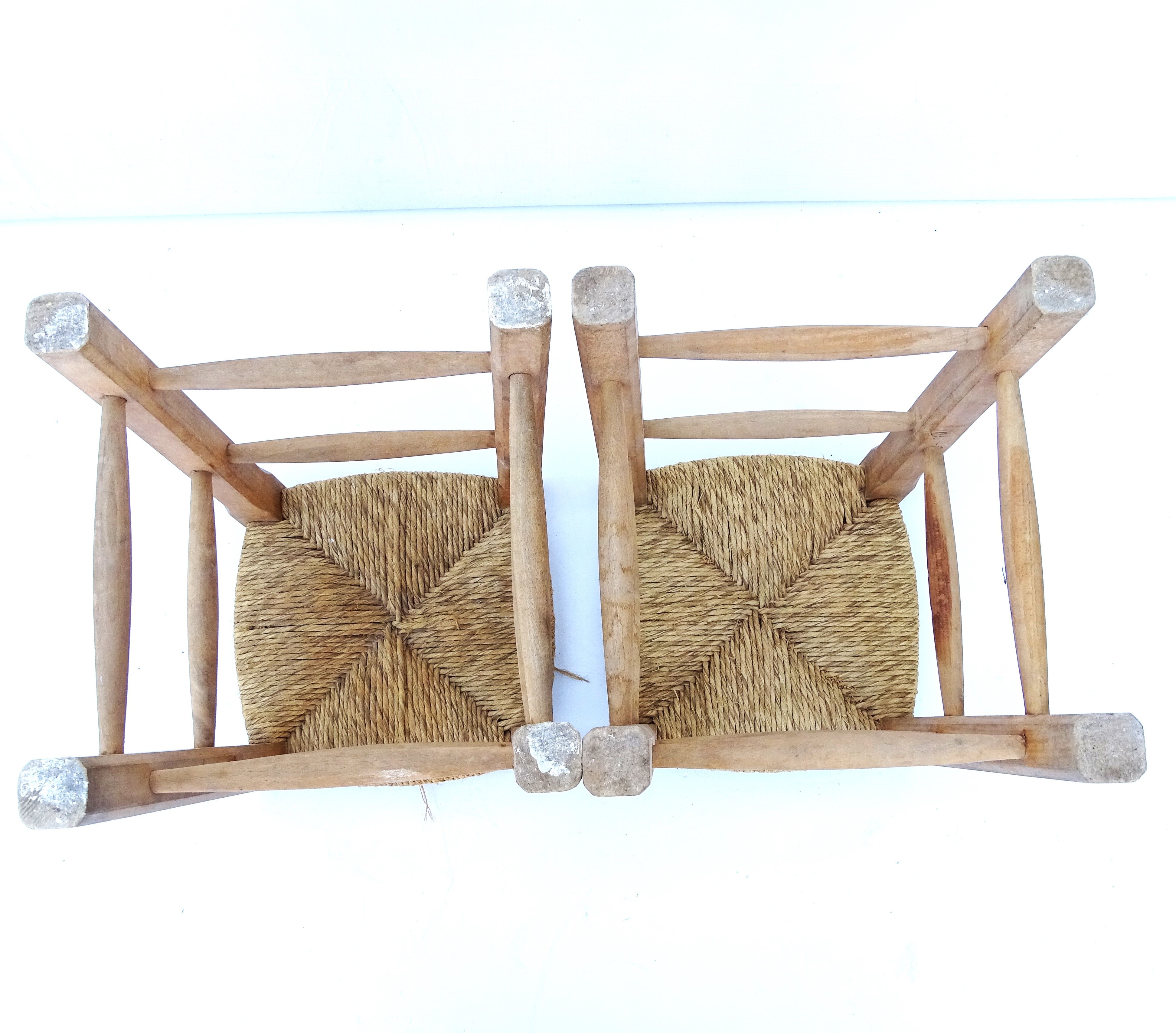 Lot 2 straw stools