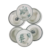 Set of 6 old hollow plates