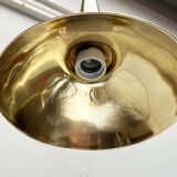 Danish mid-century brass cone pendant lamps, 1950s, set of 2.