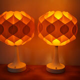 2 Tulip Tablelamps yellow 1970s