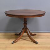English Style Mahogany Extendable Pedestal Table - 1960
