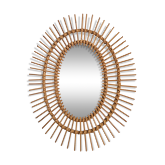 Rattan mirror 62 x 50 cm