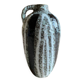 Black and White Ceramic Vase, "Progresso" by Ingrid Atterberg, for Upsala Ekeby