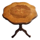 Elegant antique wooden side table – finely inlaid top