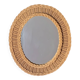 Miroir ovale 1960 osier tressé