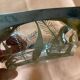 Glass and silver ashtray