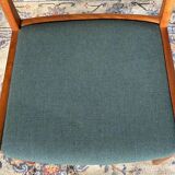 Set of 4 vintage Danish wood and wool chairs by Sax, Denmark 1960s