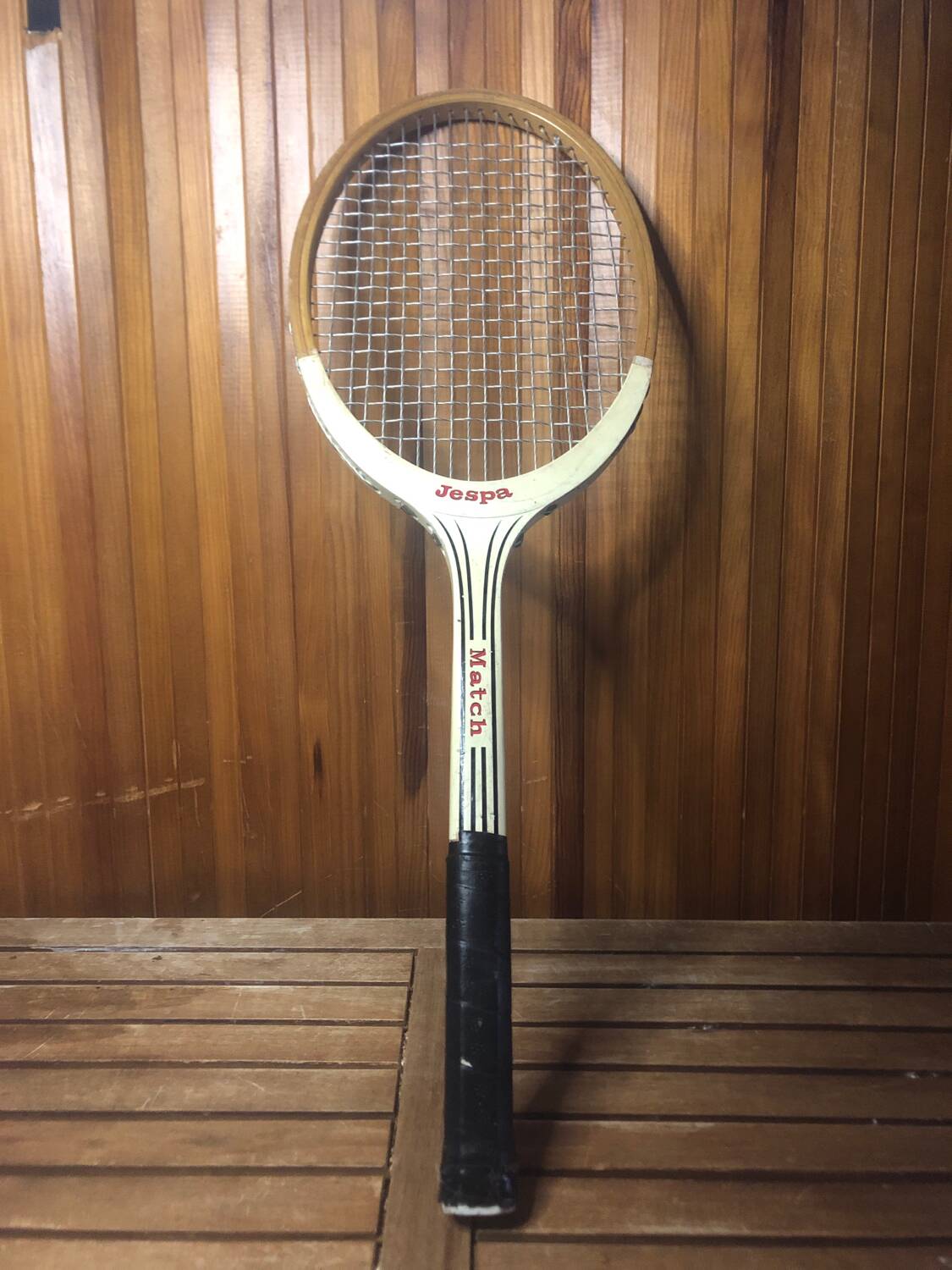 Old jespa match tennis racket vintage wood