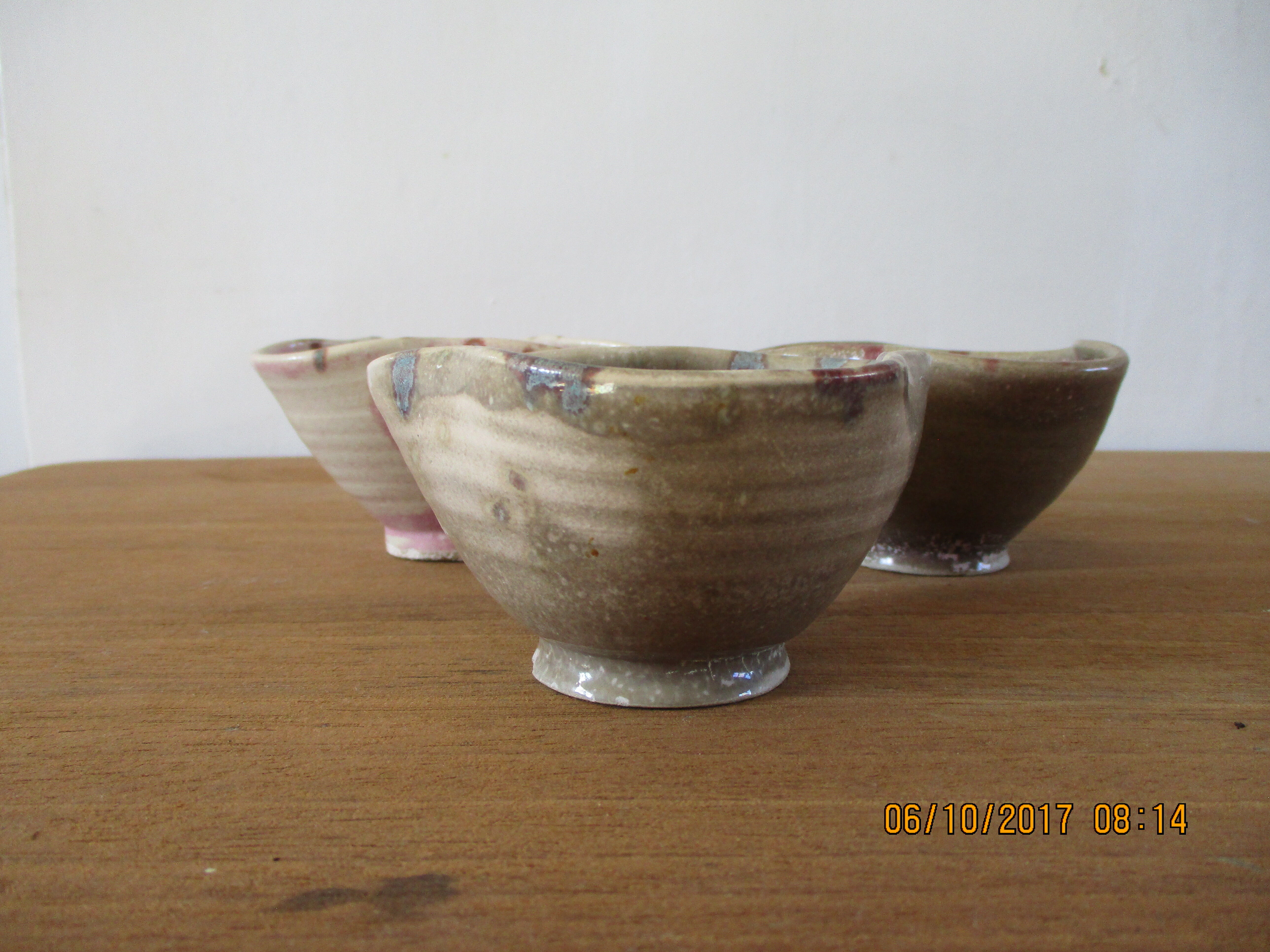 3 ceramic bowls signed Buchtal 70s
