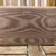Ancien porte cartes lancel paris cuir marron gaufré accessoires bureau