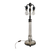 Lampe de table monumentale en cristal taillé attribuée à Baccarat 1905