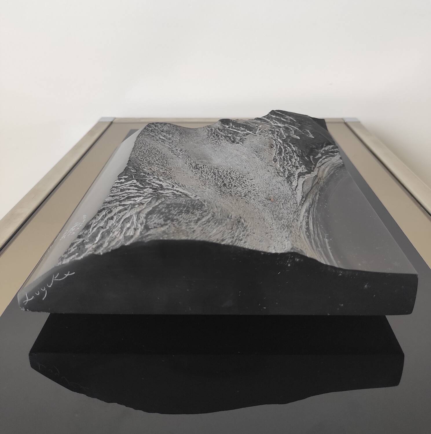 Black marble sculpture