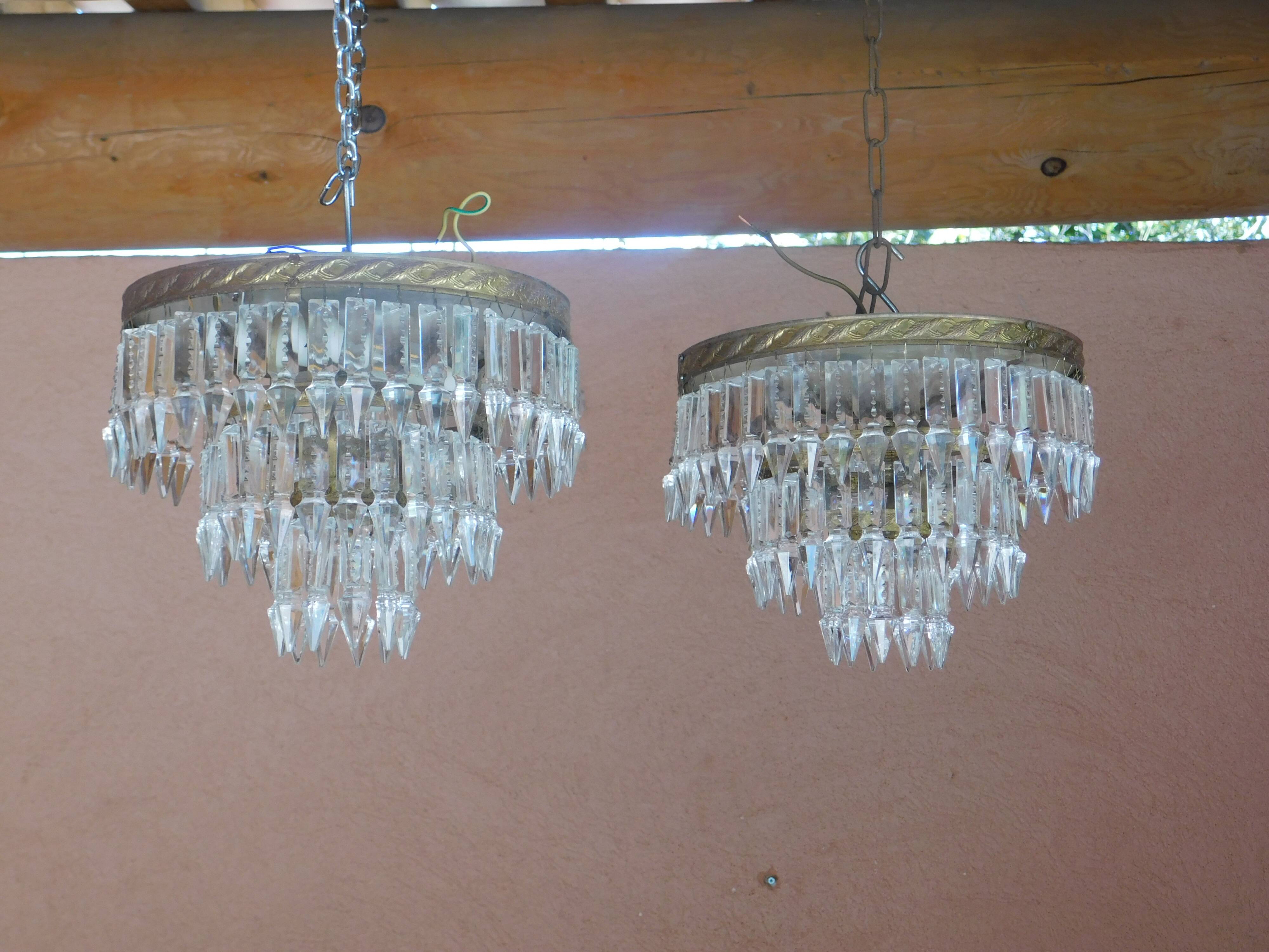 Pair of tassel ceiling lights